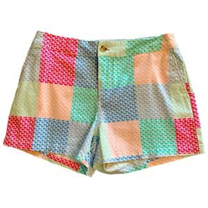 VINEYARD VINES Shorts Women’s Size 4 Multi Color Green Blue Pink Patchwork.